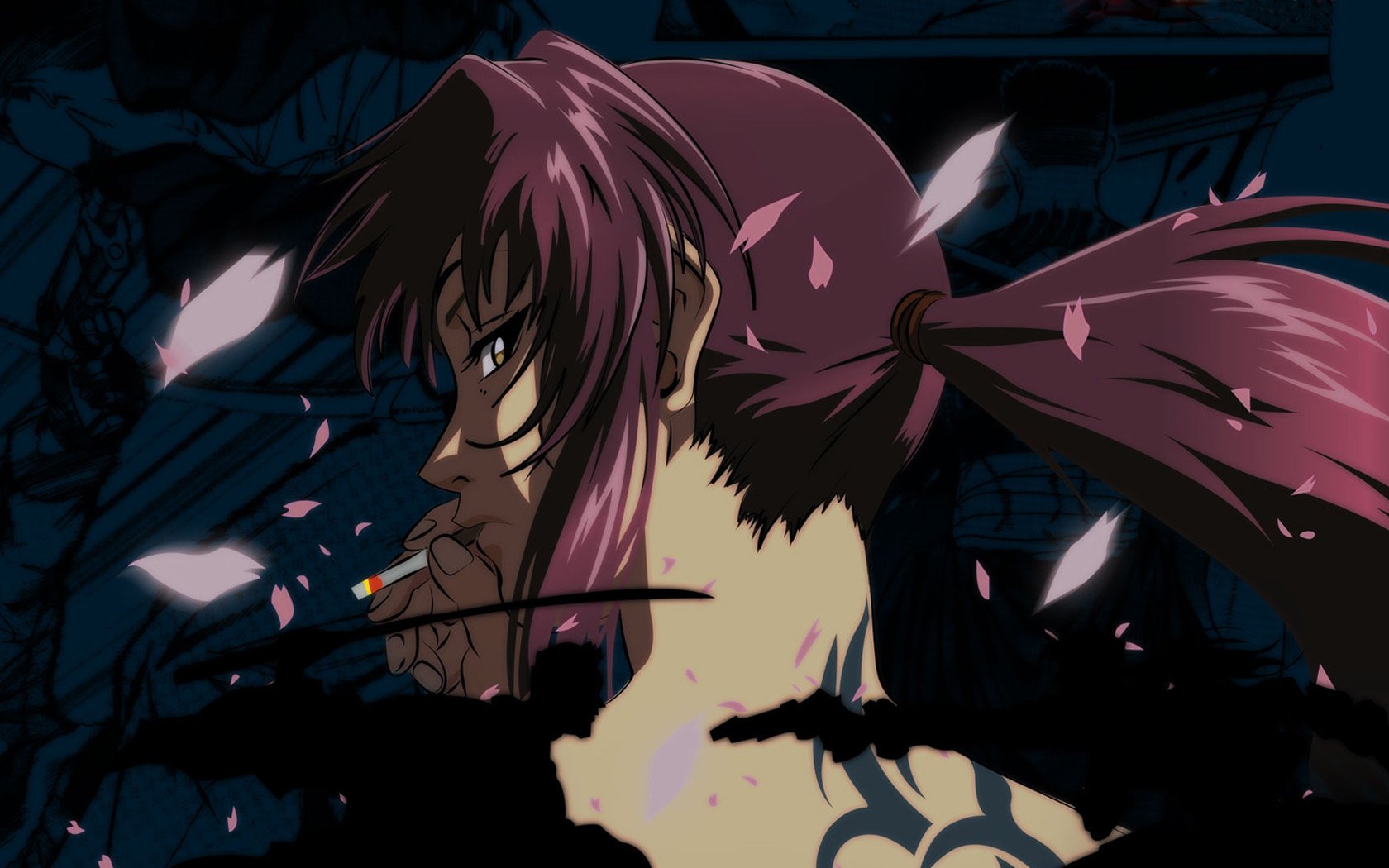 black lagoon revy revie blick raucht zigarette