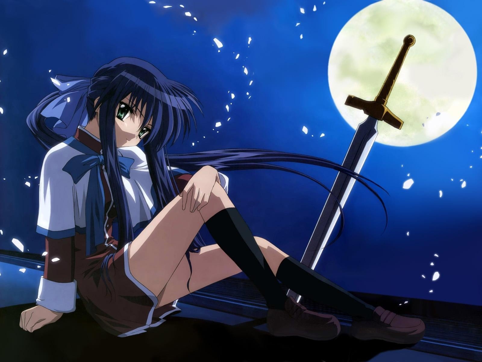 luna luce spada ragazza anime