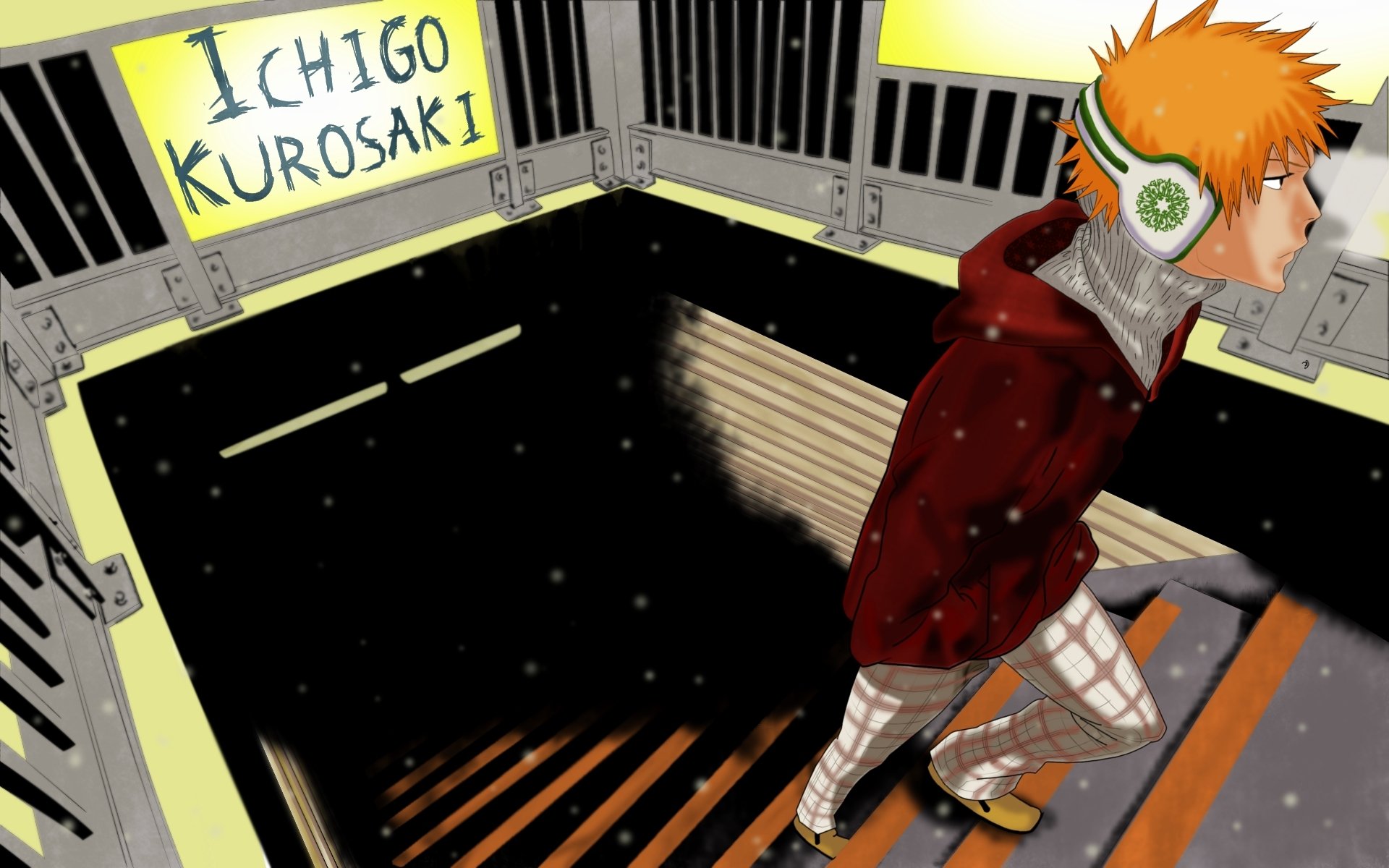 bleach ichigo kurosaki en auriculares