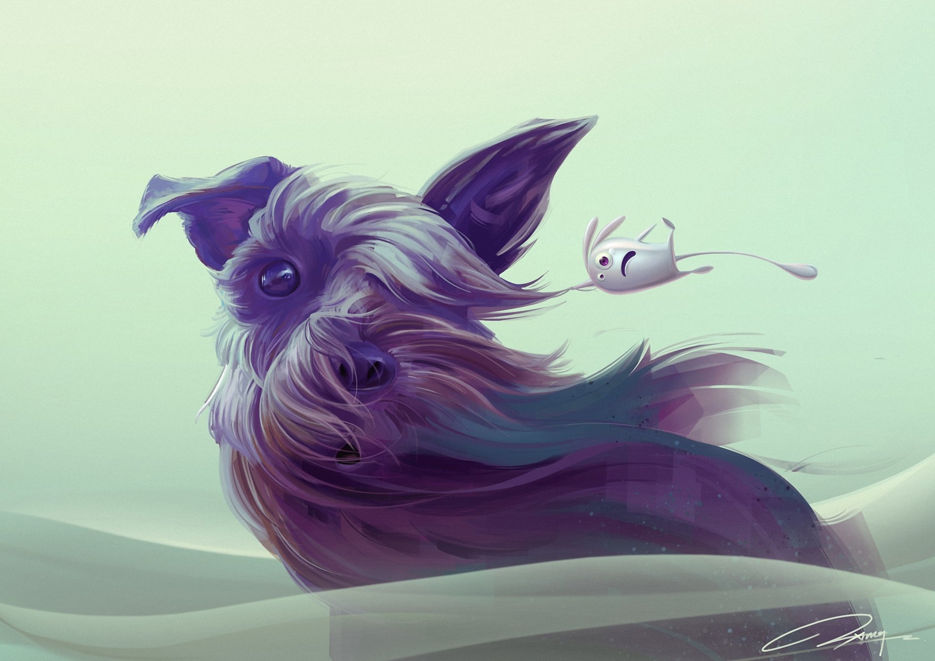 arte perro animal viento