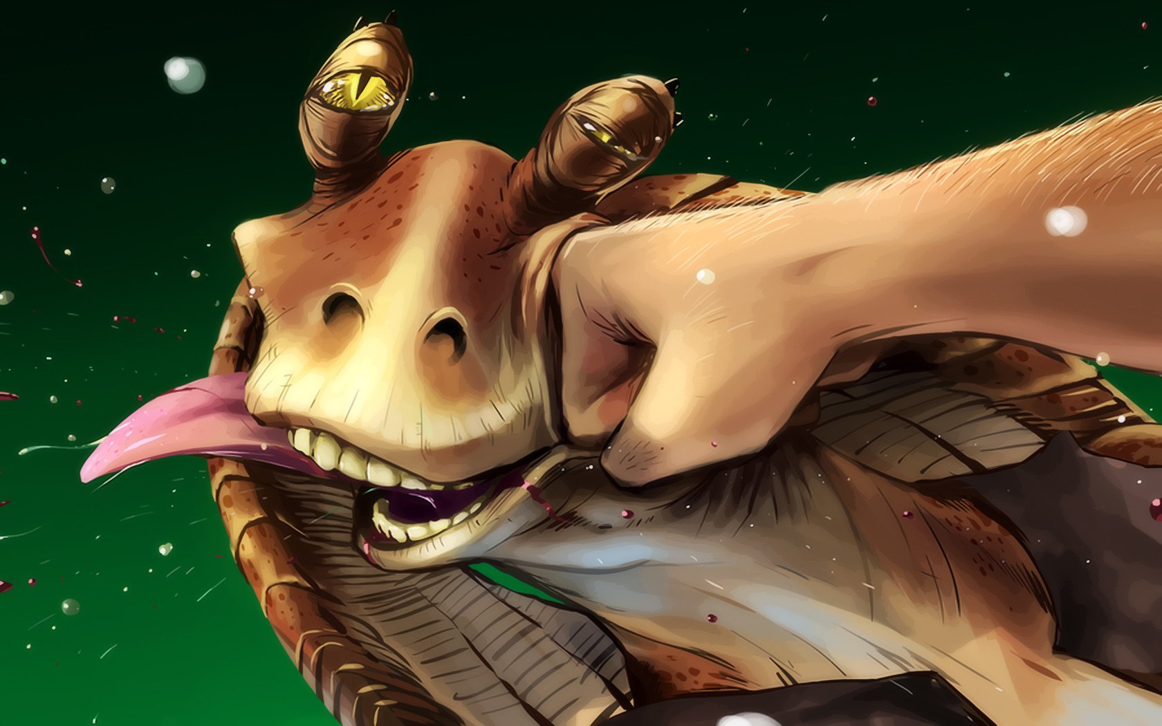 jar jar binks punch star wars