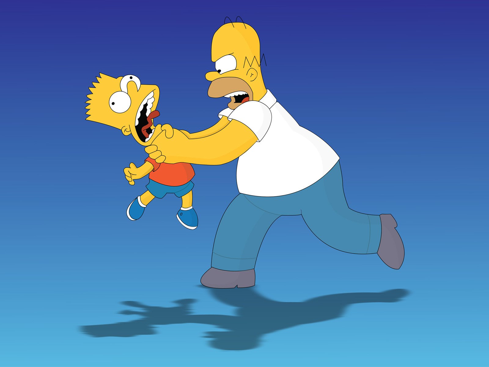 cartoon simpsons bart homer blau situation