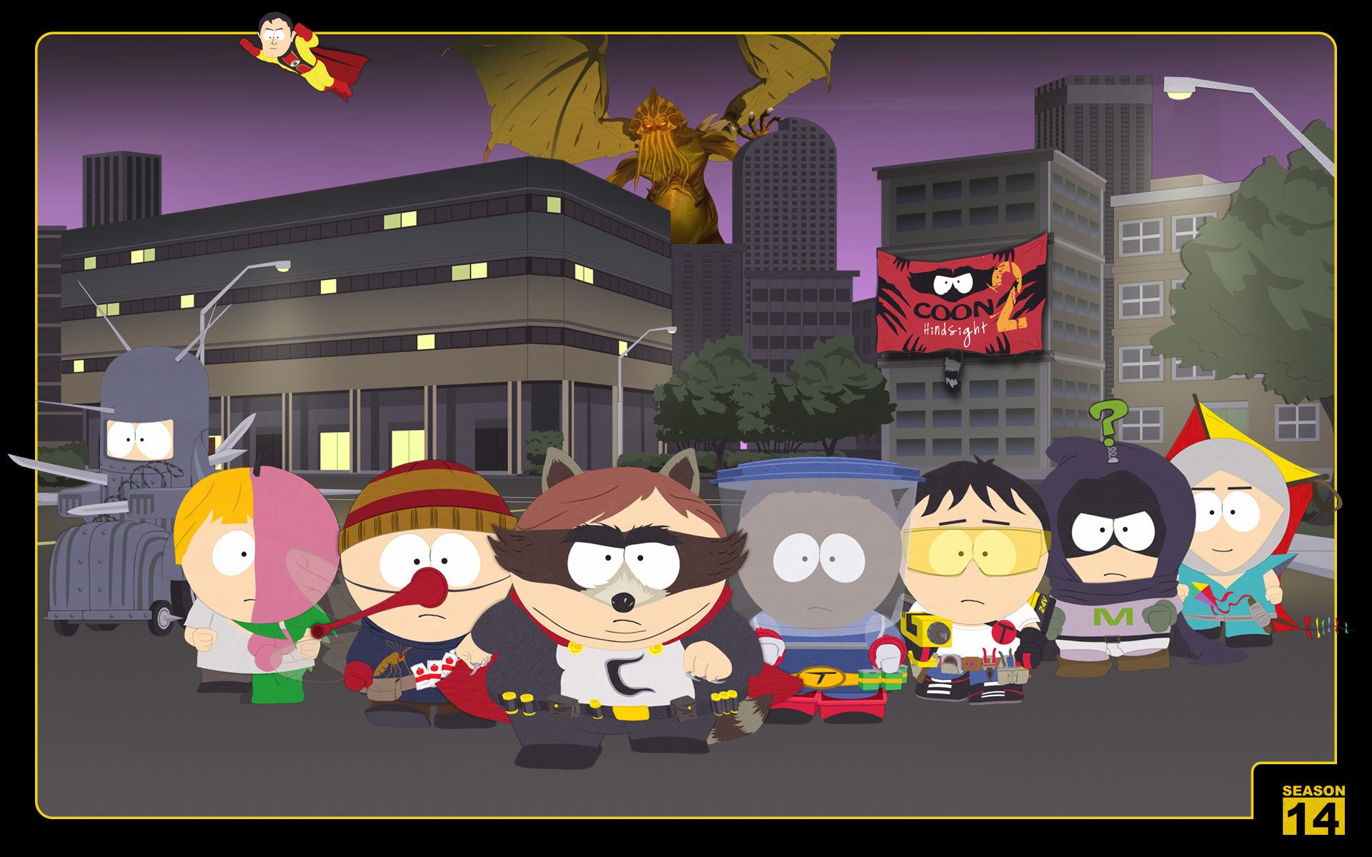 south park kun mapache equipo capitán evidencia cap superhéroes