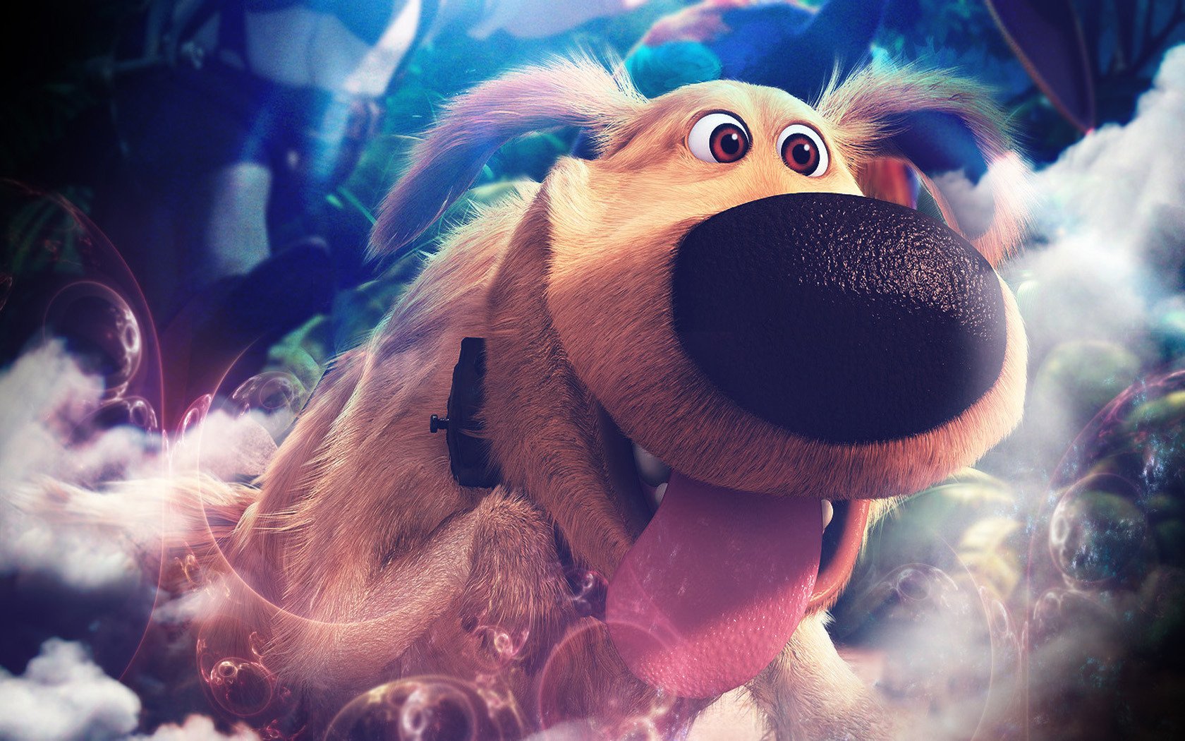 chien sourire vers le haut pixar