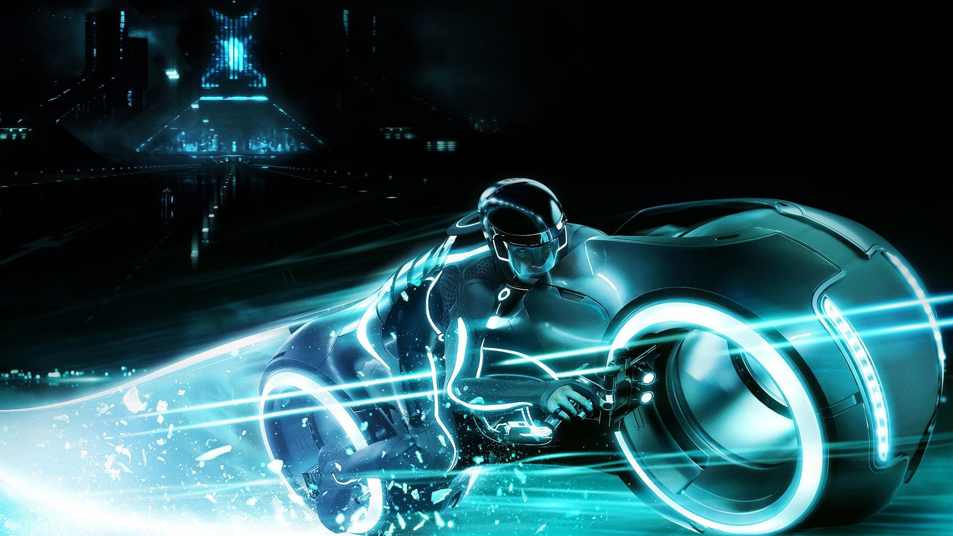 tron 2 moto lumineuse néon mec