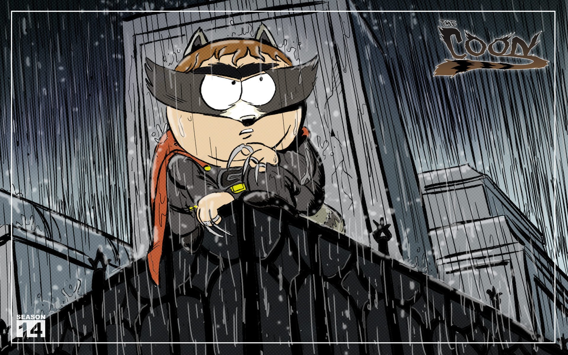 south park coon cartman raccoon super hero villain