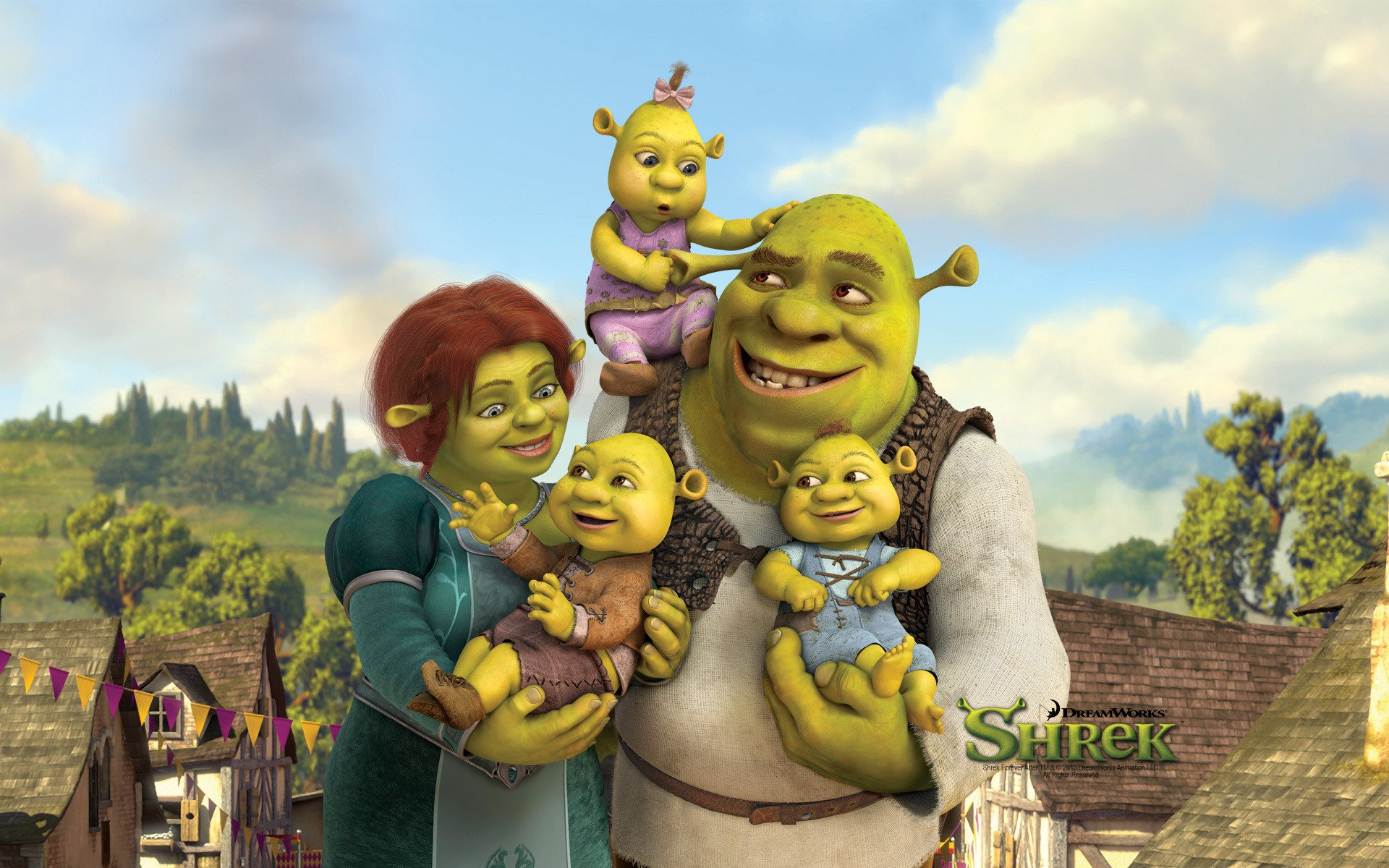 shrek 4 dibujos animados niños fiona