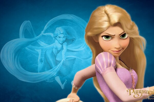 Cartoon screensaver rapunzel long hair