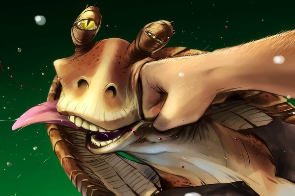 Jar jar binks kick star warriors