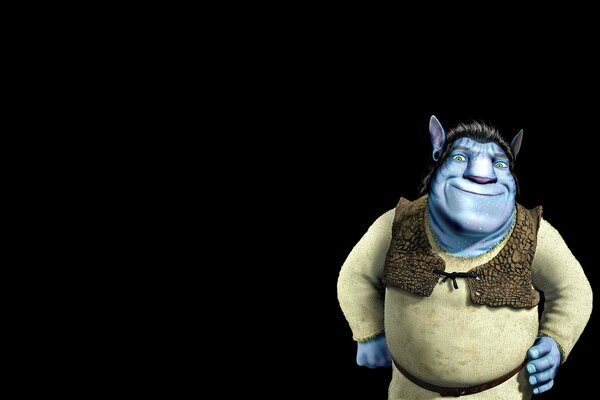 Il personaggio dei cartoni animati Shrek si è trasformato nel personaggio del film Avatar