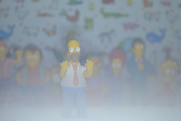 Adult cartoon The Simpsons in the Fog