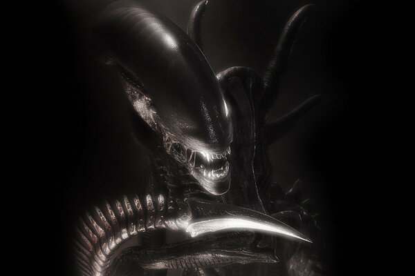 Photo of the hero of the film alien