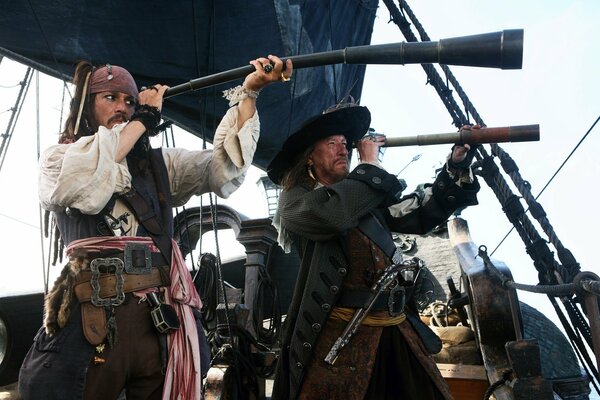 Captains in the movie Pirates of the Caribbean
