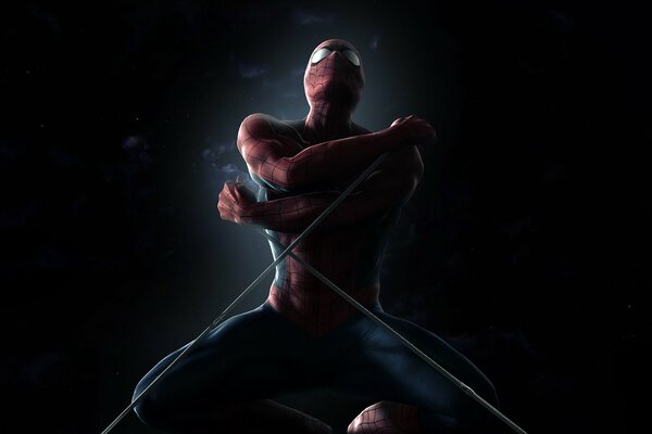 Spider-man s image on a dark background