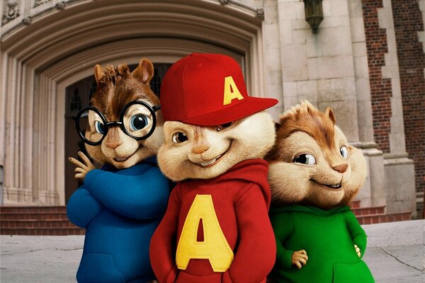 Chipmunks from the movie Alvin and the Chipmunks