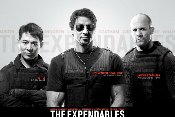 Actors from the movie the Expendables