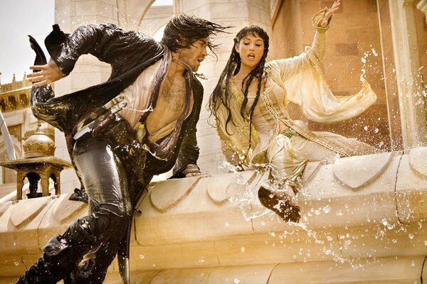 A frame with two characters from the film Prince of Persia