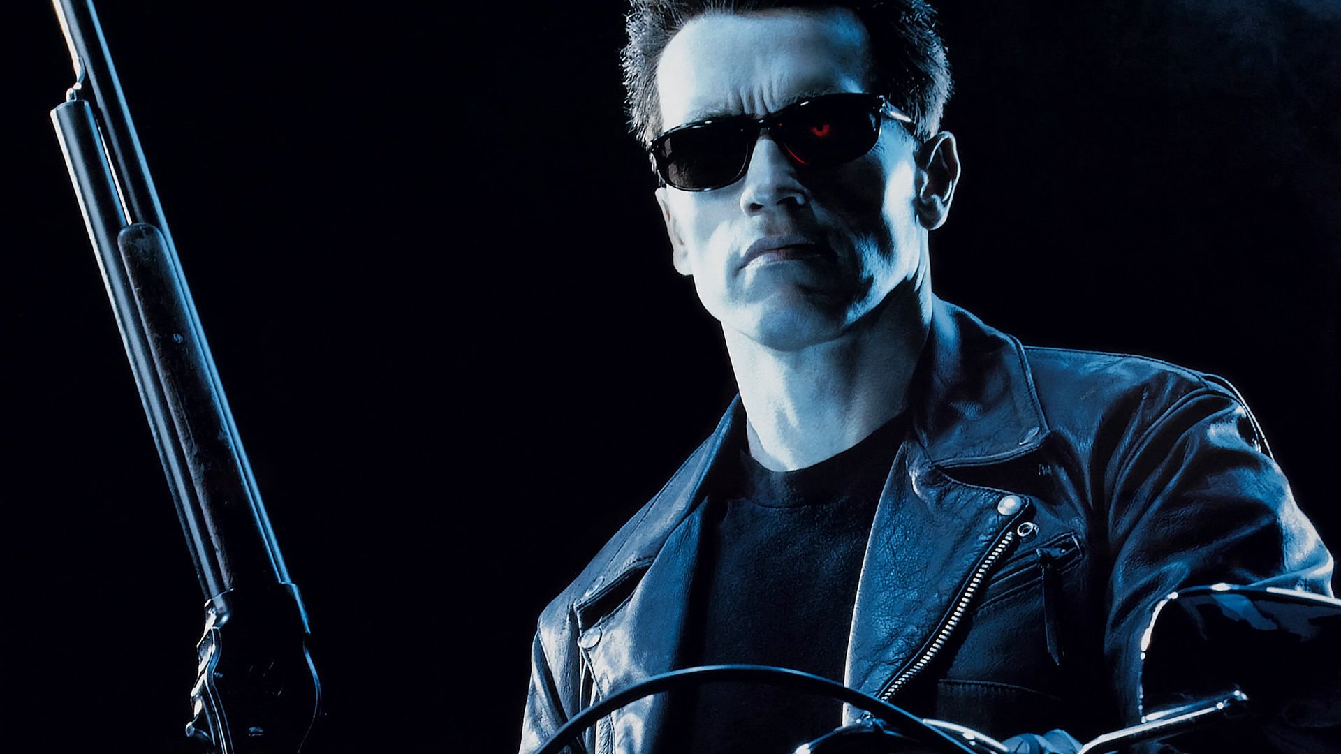 terminator 2 arnold schwarzenegger fucile da caccia occhiali