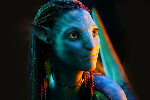 La actriz Neytiri de avatar