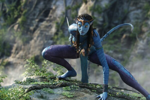 Avatar. Neytiri is a girl at war