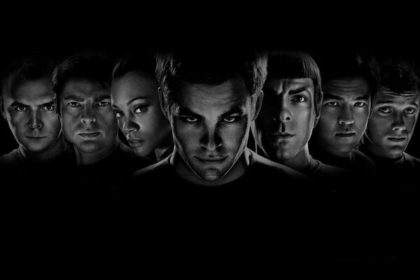 The main characters of the Star trek series