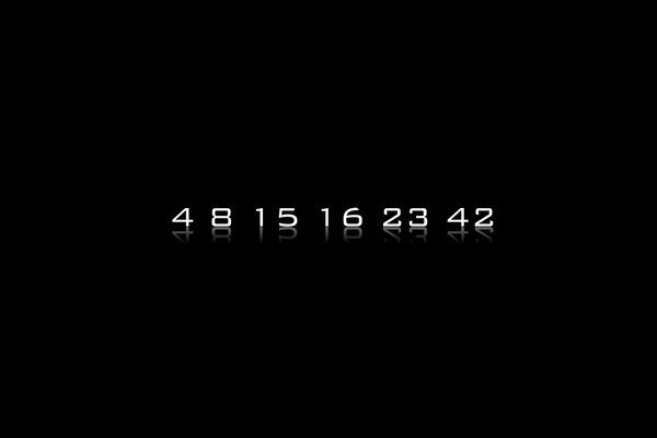 Image of numbers on a black background