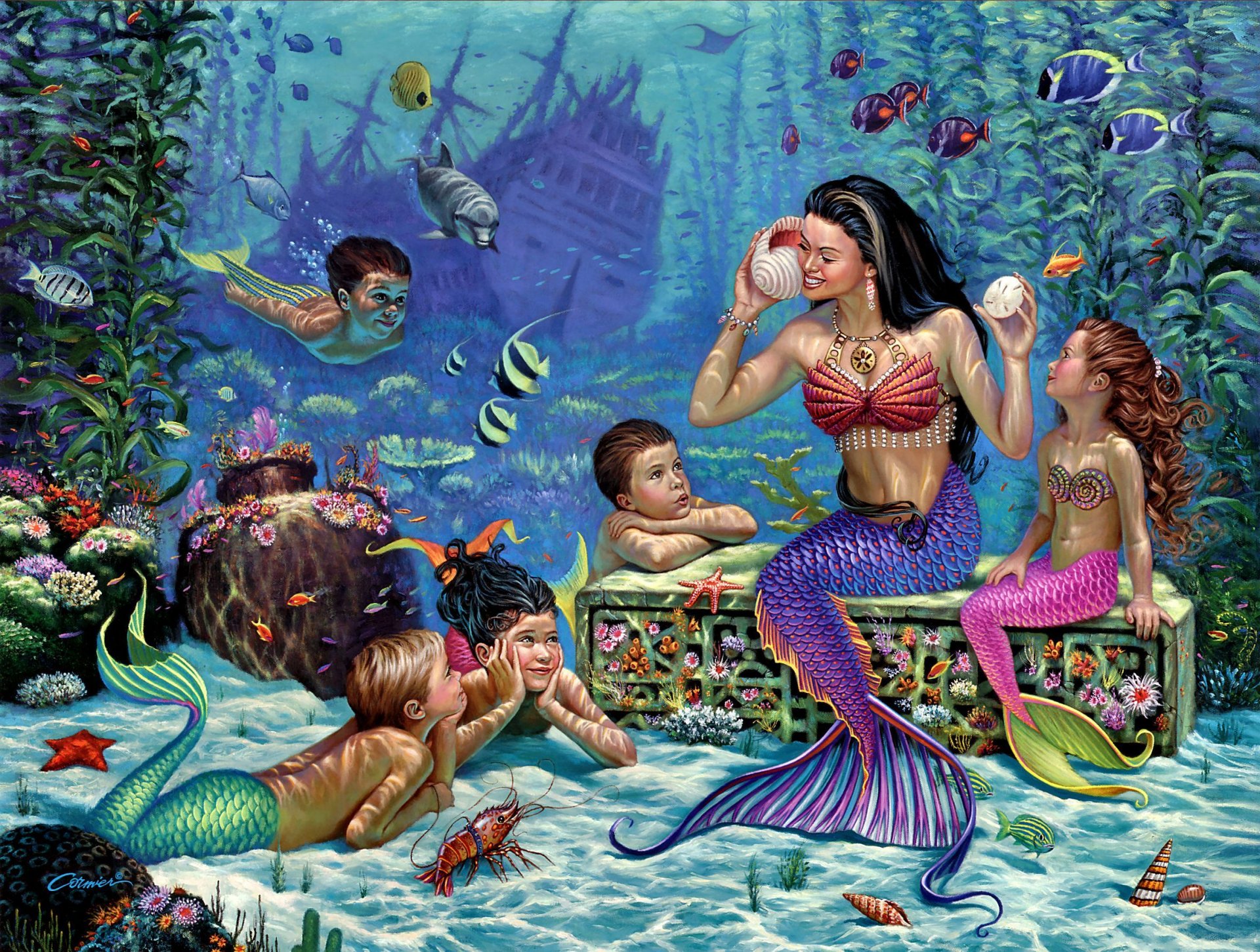 wil cormier sirenas niños fondos marinos peces fragata