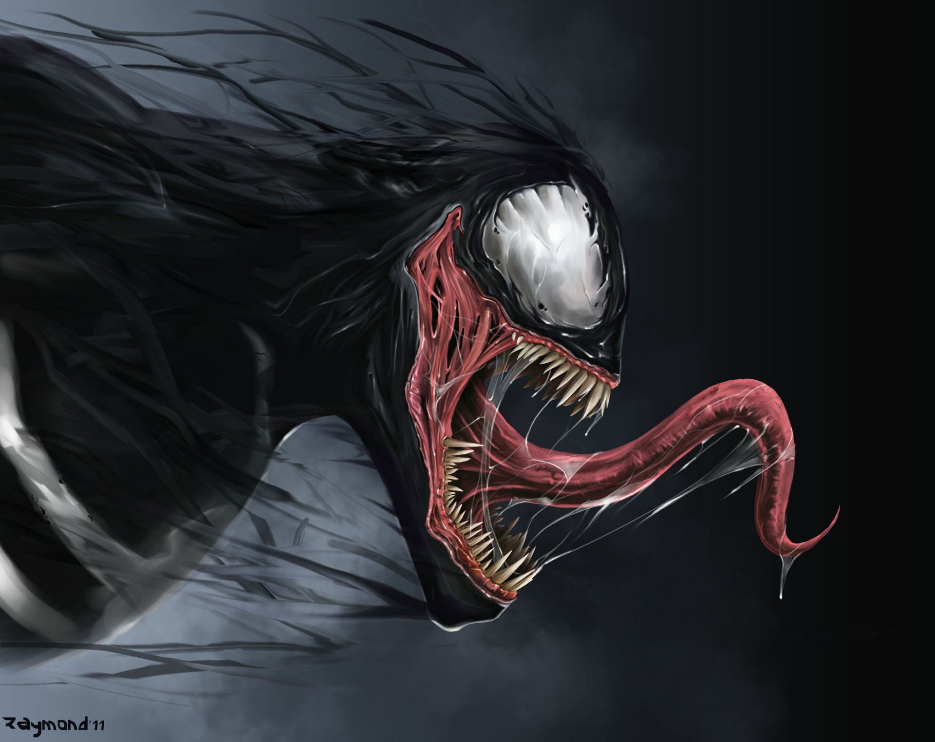 marvel bandes dessinées venom salive langue