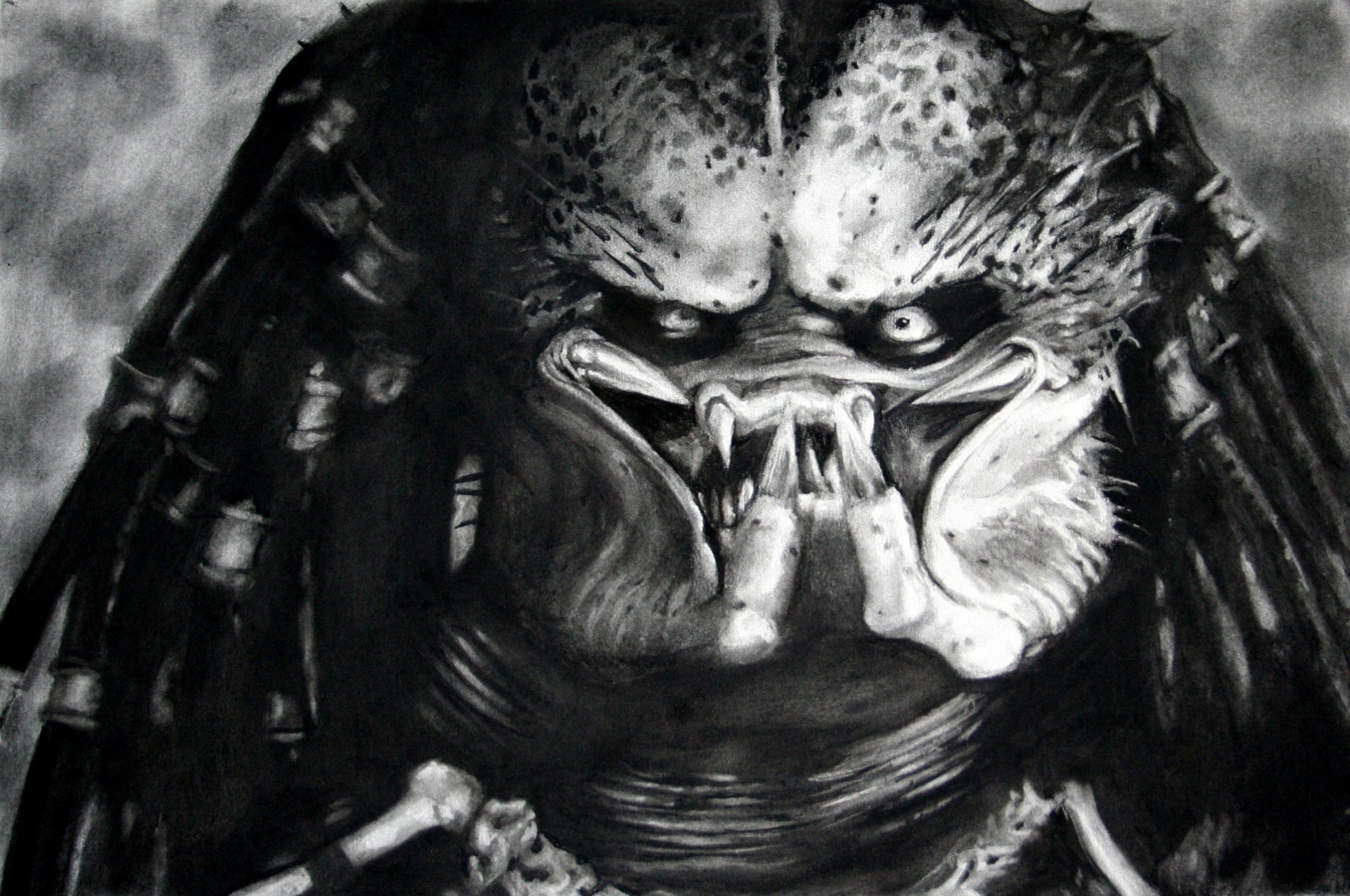 predator monster mug picture black and white