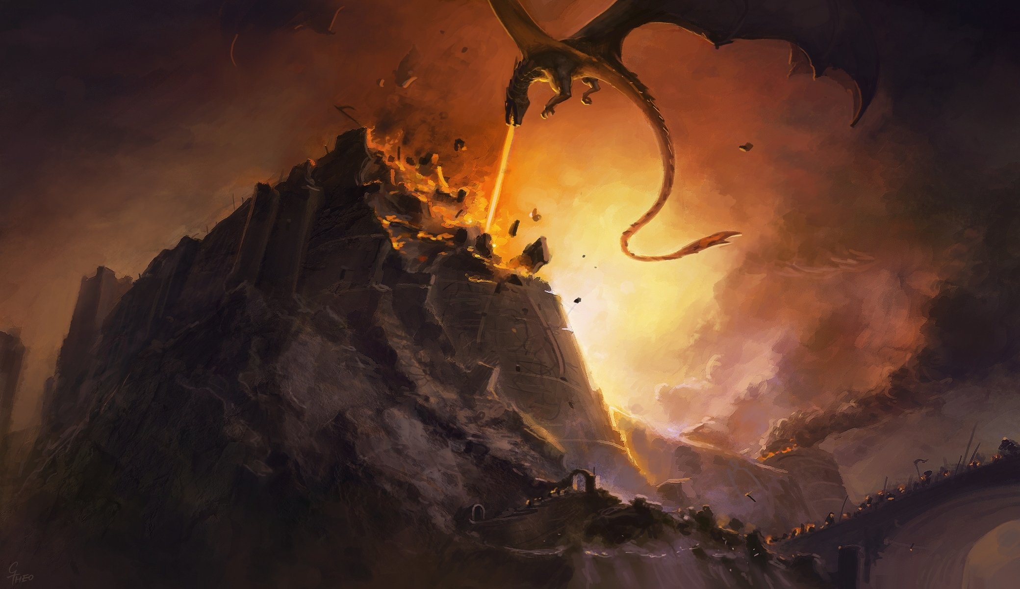 zerstören in nargotrond grrrod ronald ruel john tolkien silmarillion glaurung drache belagerung fall feuer schlacht fall von nargotrond john ronald ruel tolkien zerstörung feuer festung