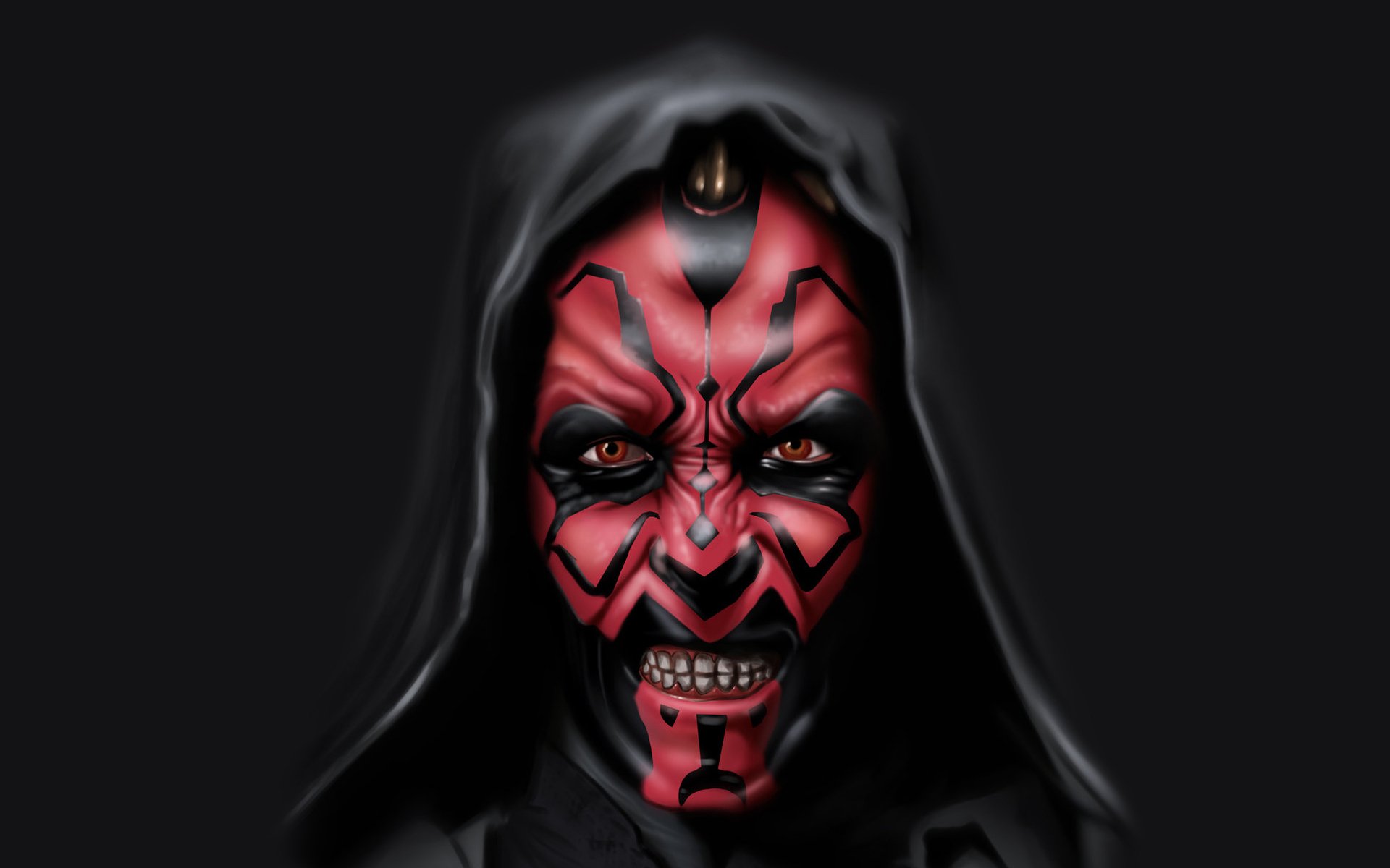 star wars sith darth maul signore dei sith felpa con cappuccio grigio scuro