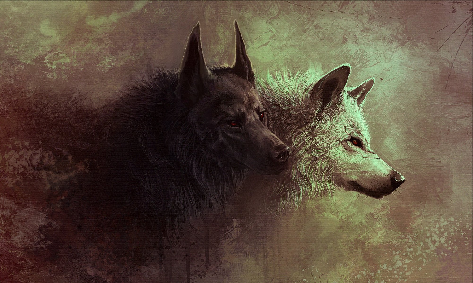 arte lobo loba animales