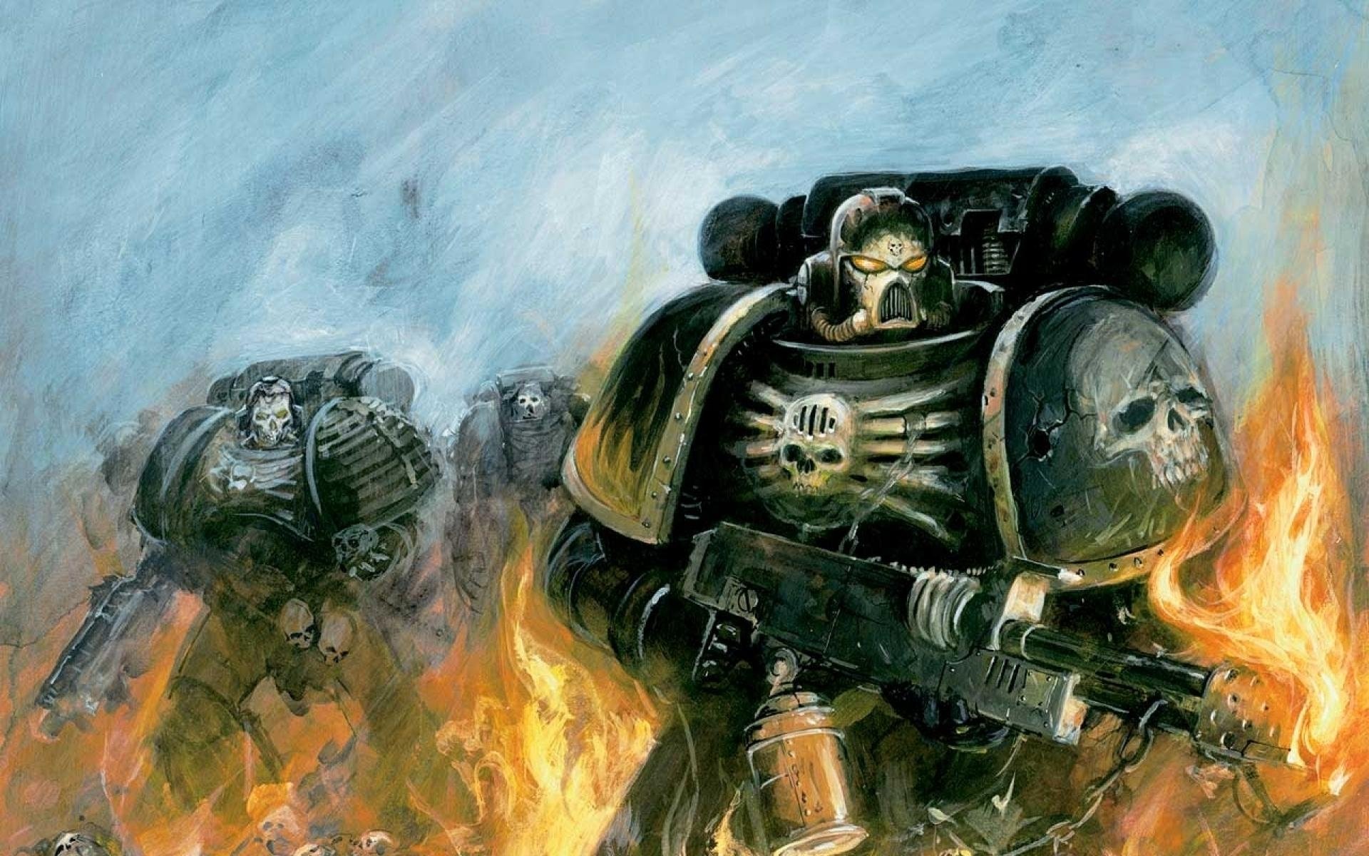 warhammer warhammer 40k paracaidistas espaciales desertor espacial llamas