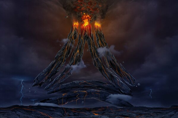 Fantastic image of an erupting volcano