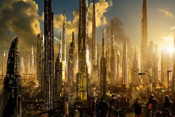 Il paesaggio futuristico della Città del futuro Scott Richard