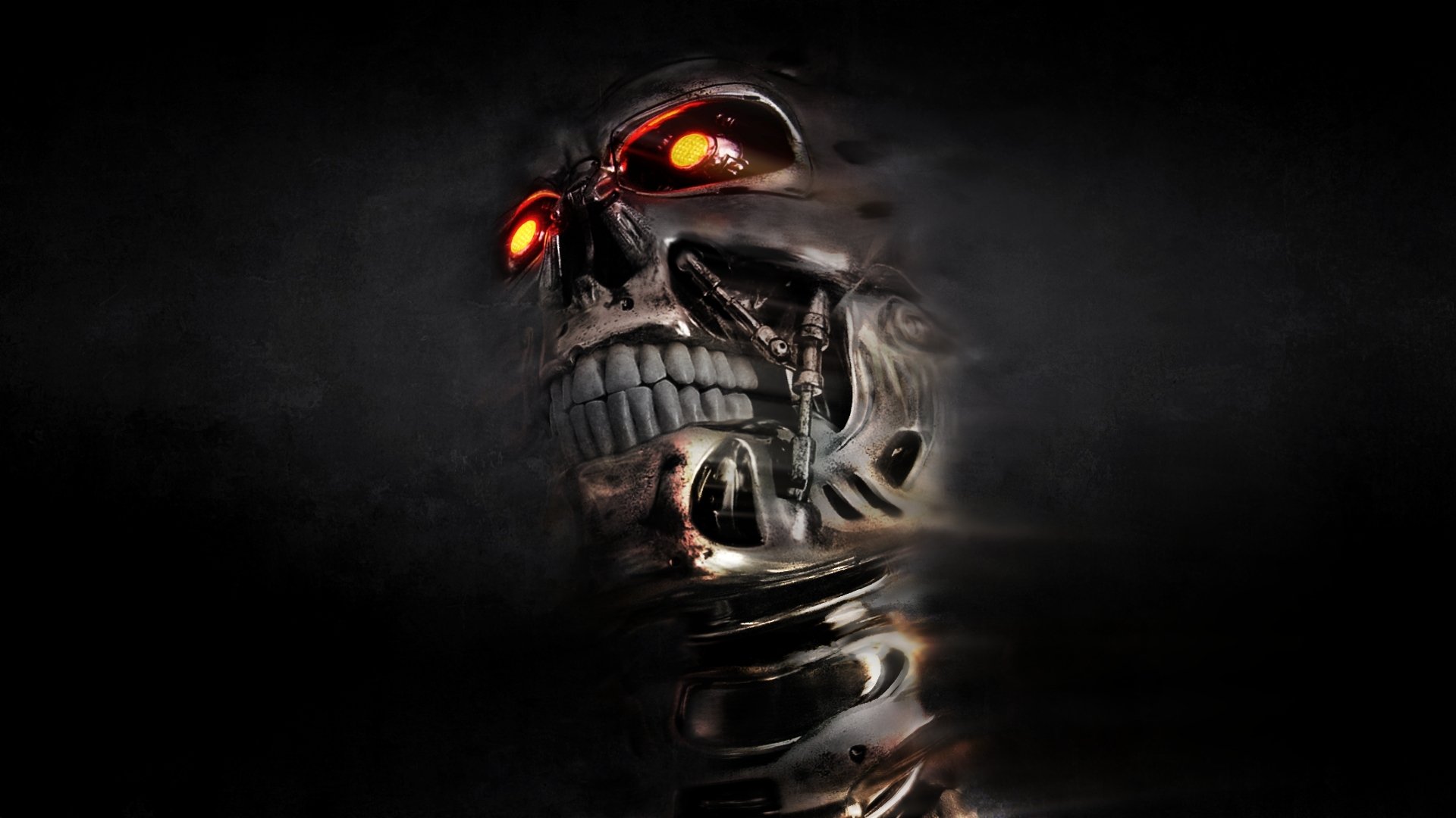 cyborg terminator skull