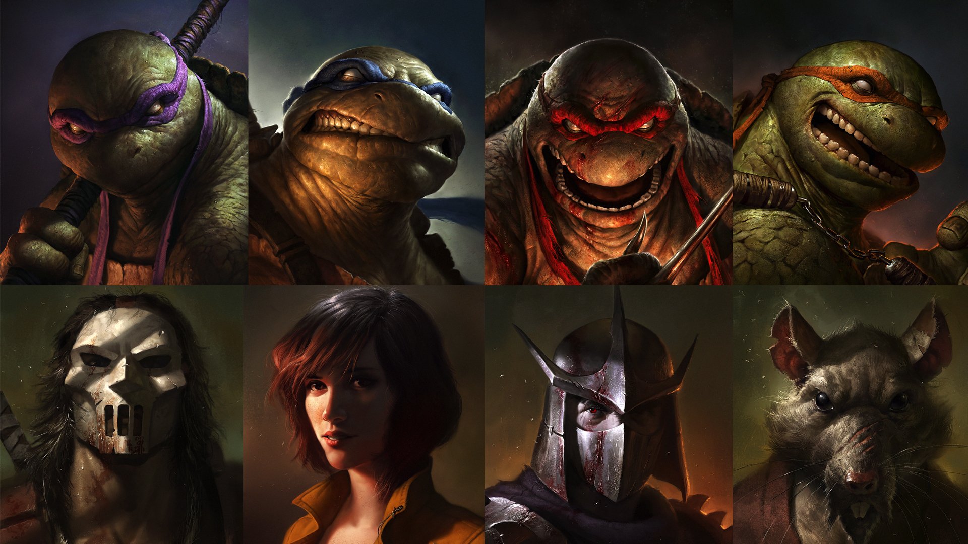 wojownicze żółwie ninja wojownicze żółwie ninja heroes donatello leonardo raphael casey jones april o neil april o neil shredder shredder splinter shard