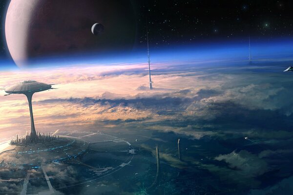 The city of the future in outer space