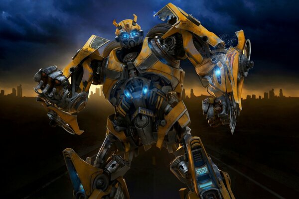 Epicki obraz transformatora Bumblebee