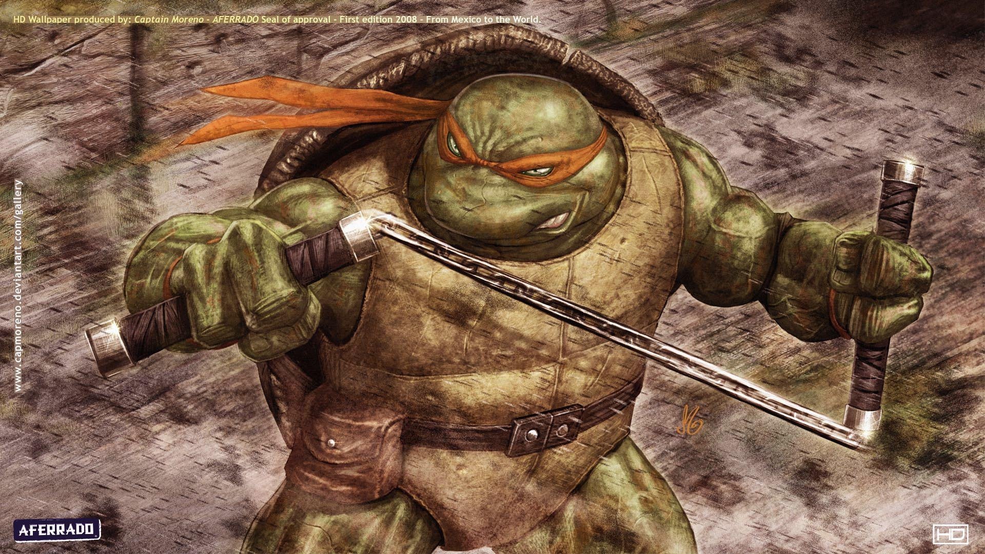 miguel ángel ninja tortuga cg