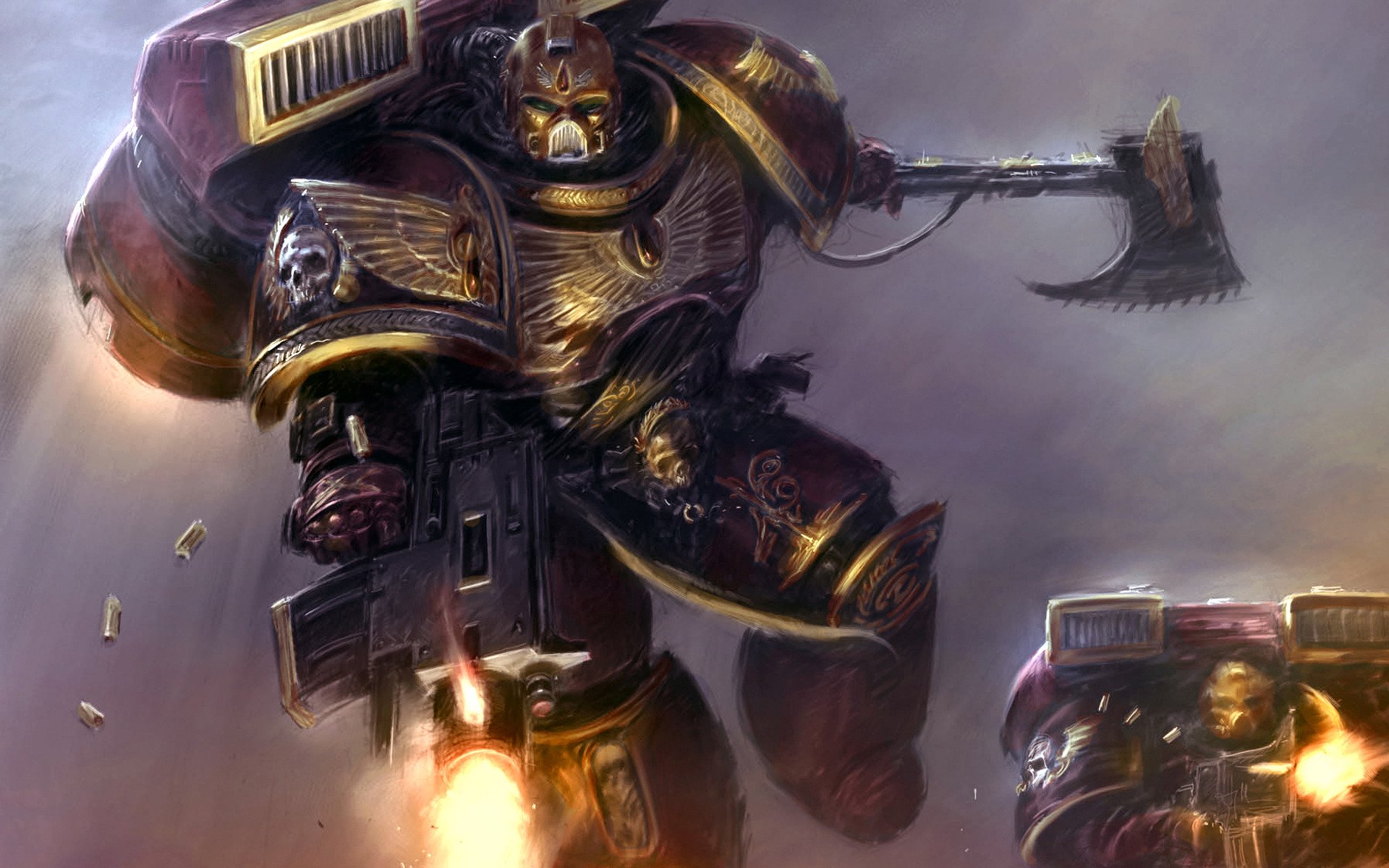 warhammer 40k космодесант кровавые ангелы кровь доспехи болте топор ранец