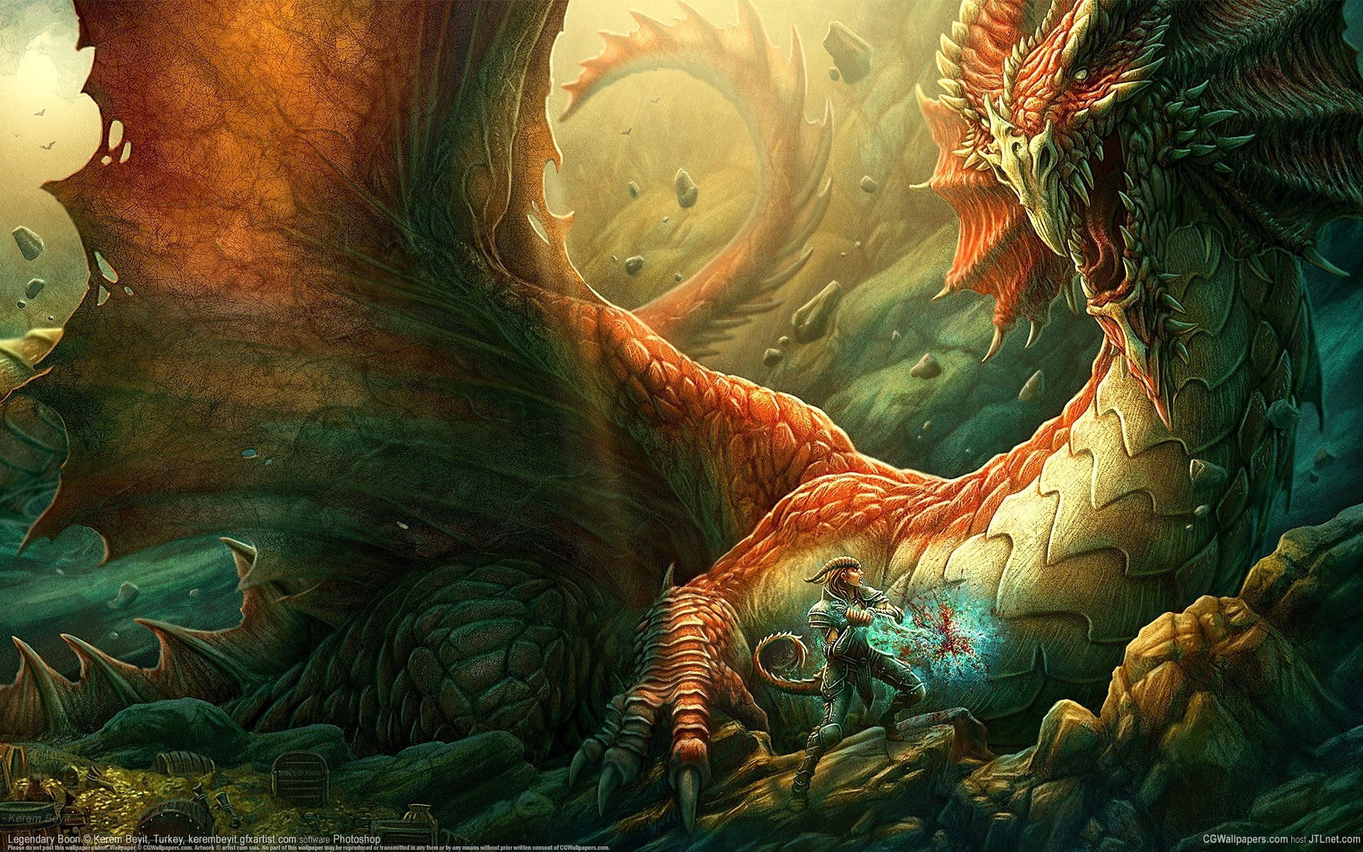 kerem beyit warrior drakonoborets sword treasure dragon rock cave