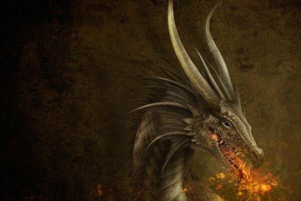 El dragón pintado arroja llamas