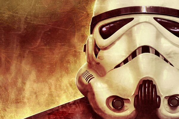 Stormtrooper de Star Wars con casco blanco