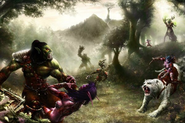 Fierce wars between elves and Orcs