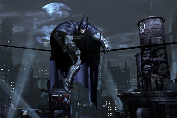 Art Batman dans la ville de nuit