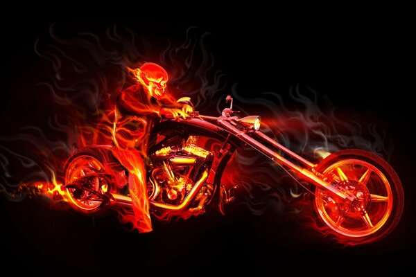 Ghost Rider en negro