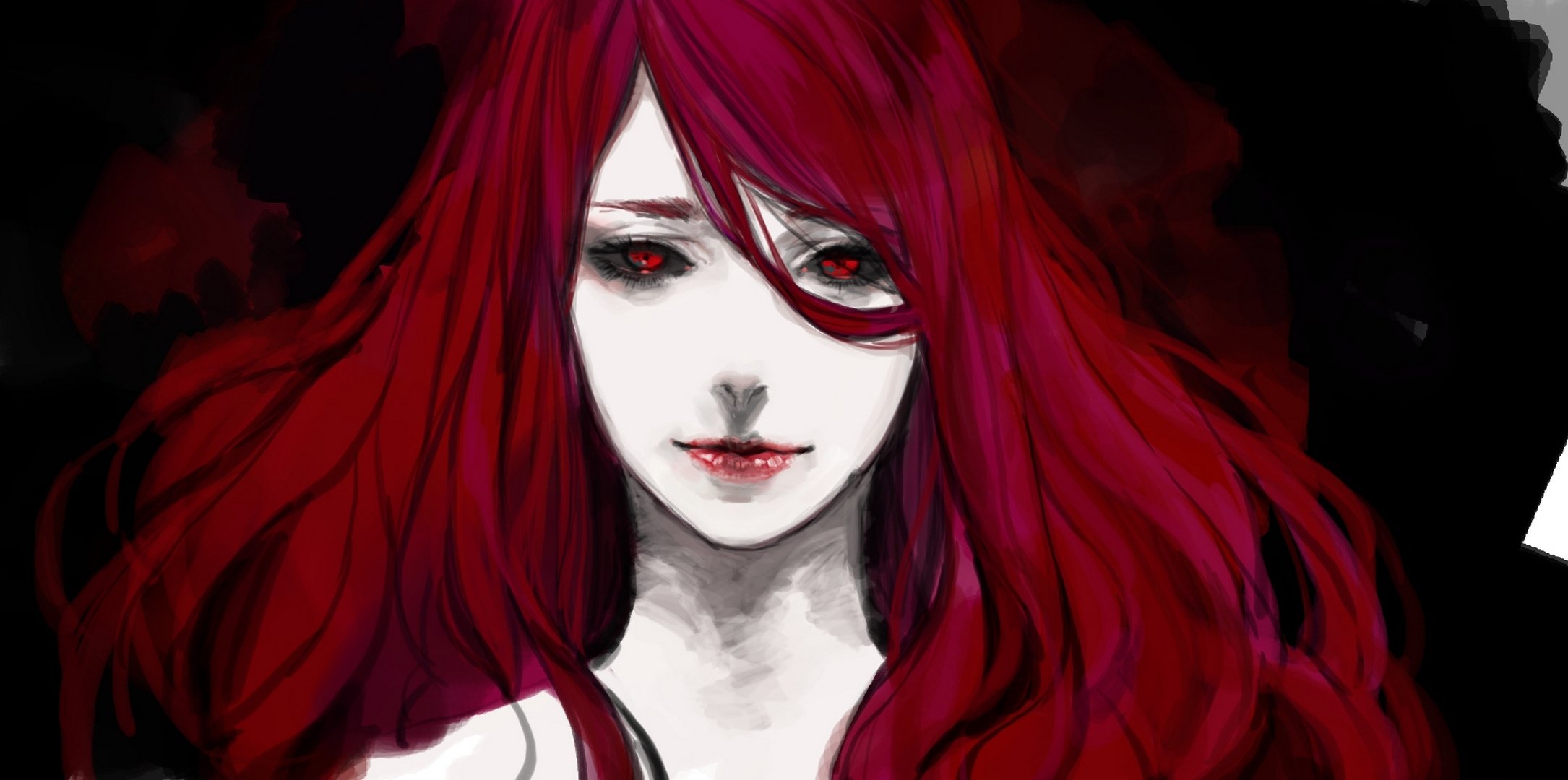 art npn anime tokyo ghoul tokyo ghoul kamishiro rize fille yeux visage