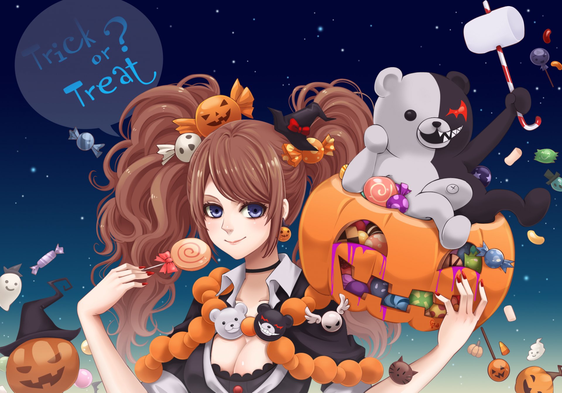 art halloween girl sweet toys candy pumpkin ghost