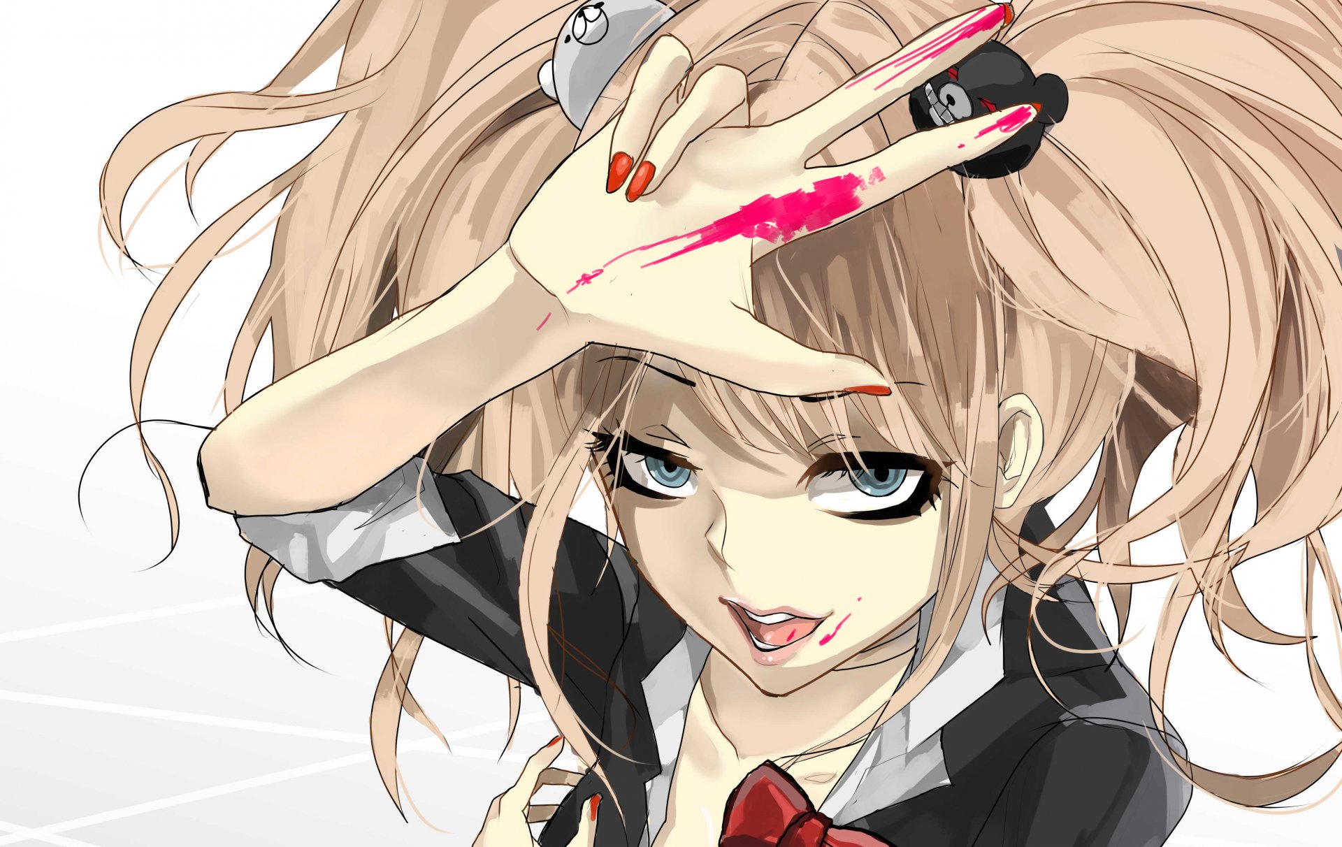 danganronpa ragazza vernice fiocco